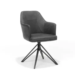 Eetkamerstoelen^Huisenthuis Armstoel Melvin – Set van 2 Antraciet