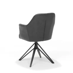 Eetkamerstoelen^Huisenthuis Armstoel Melvin – Set van 2 Antraciet