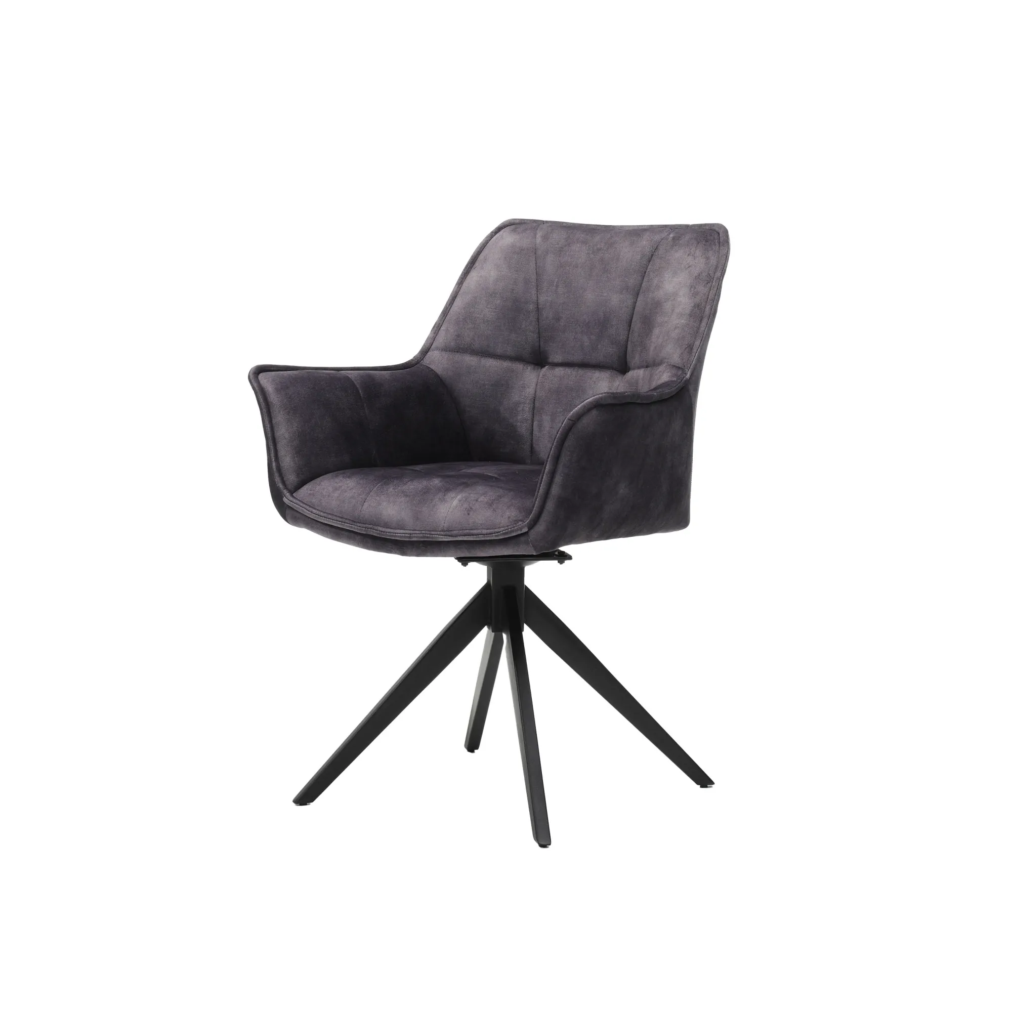 Eetkamerstoelen^Huisenthuis Armstoel Mirre – Set van 2 Antraciet
