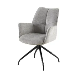 Eetkamerstoelen^Huisenthuis Armstoel Nestor Grijs – Set van 2