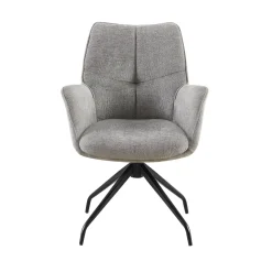 Eetkamerstoelen^Huisenthuis Armstoel Nestor Grijs – Set van 2