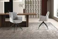 Eetkamerstoelen^Huisenthuis Armstoel Nestor Grijs – Set van 2