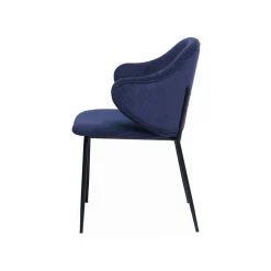 Eetkamerstoelen^Huisenthuis Armstoel Novi Blauw – Set van 2 Donkerblauw