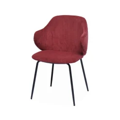 Eetkamerstoelen^Huisenthuis Armstoel Novi Rood – Set van 2 Paars, Rood