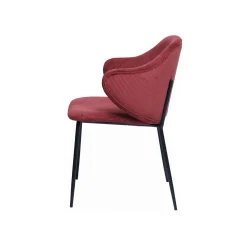 Eetkamerstoelen^Huisenthuis Armstoel Novi Rood – Set van 2 Paars, Rood