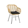 Eetkamerstoelen^Huisenthuis Armstoel Senne Rotan-Zwart – Set van 2