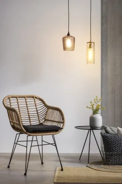 Eetkamerstoelen^Huisenthuis Armstoel Senne Rotan-Zwart – Set van 2