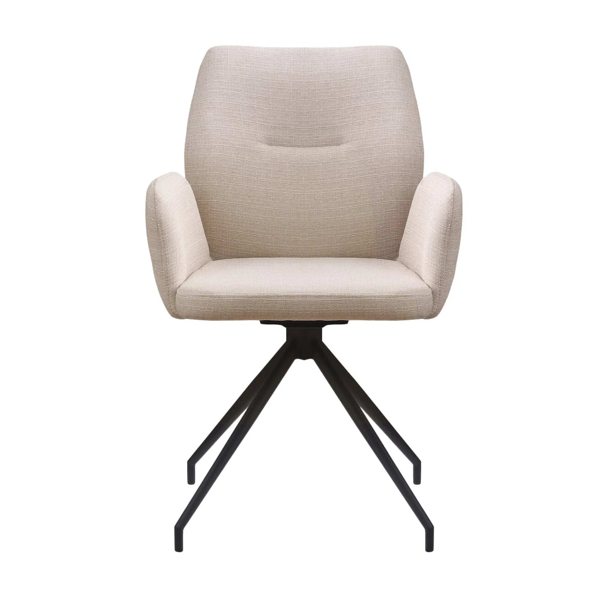 Eetkamerstoelen^Huisenthuis Armstoel Sonja Stof Beige