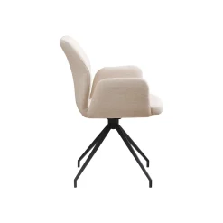 Eetkamerstoelen^Huisenthuis Armstoel Sonja Stof Beige
