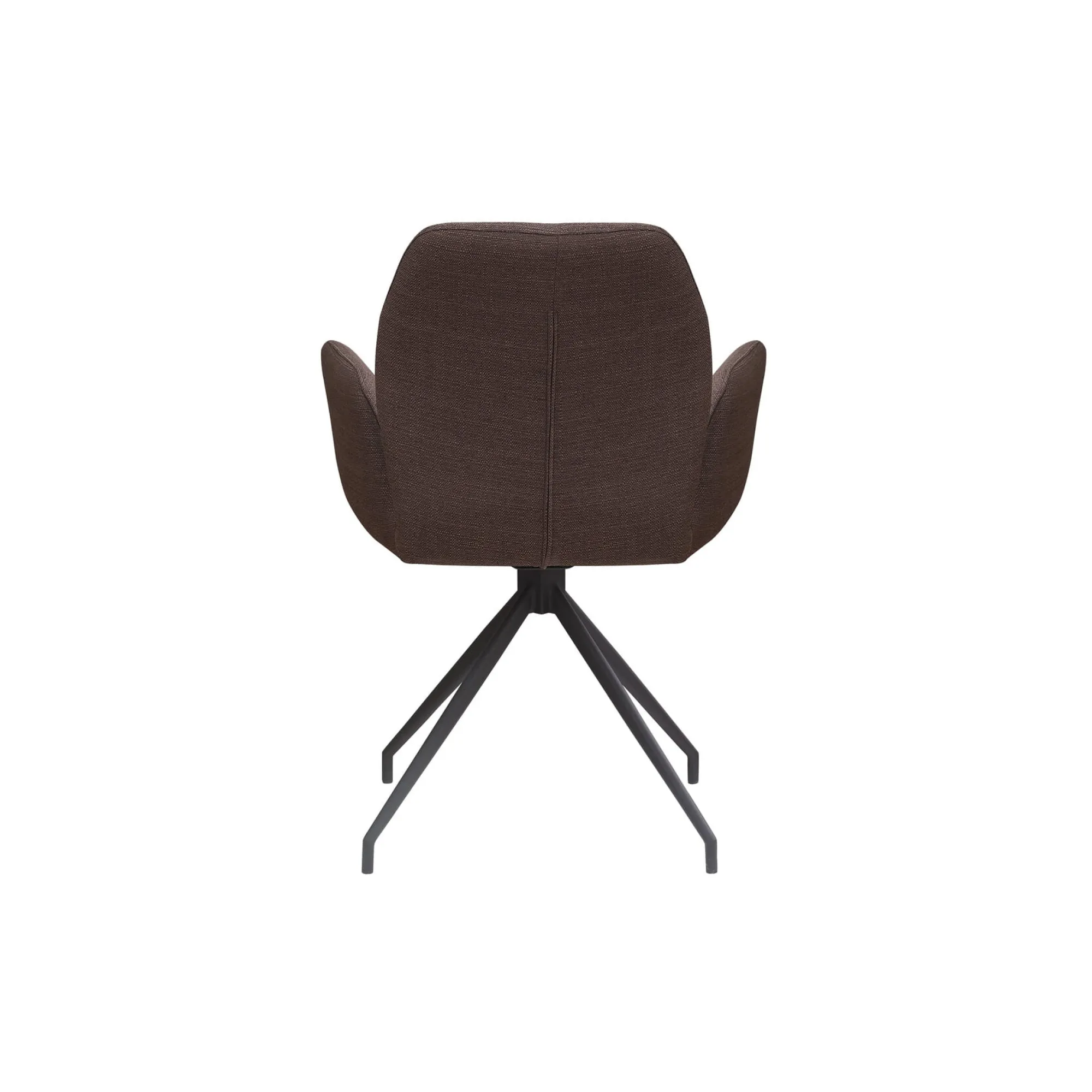 Eetkamerstoelen^Huisenthuis Armstoel Sonja Stof Bruin