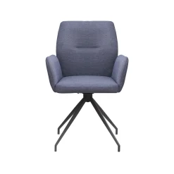 Eetkamerstoelen^Huisenthuis Armstoel Sonja Stof Donkergrijs