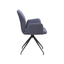 Eetkamerstoelen^Huisenthuis Armstoel Sonja Stof Donkergrijs