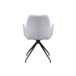 Eetkamerstoelen^Huisenthuis Armstoel Sonja Stof Lichtgrijs