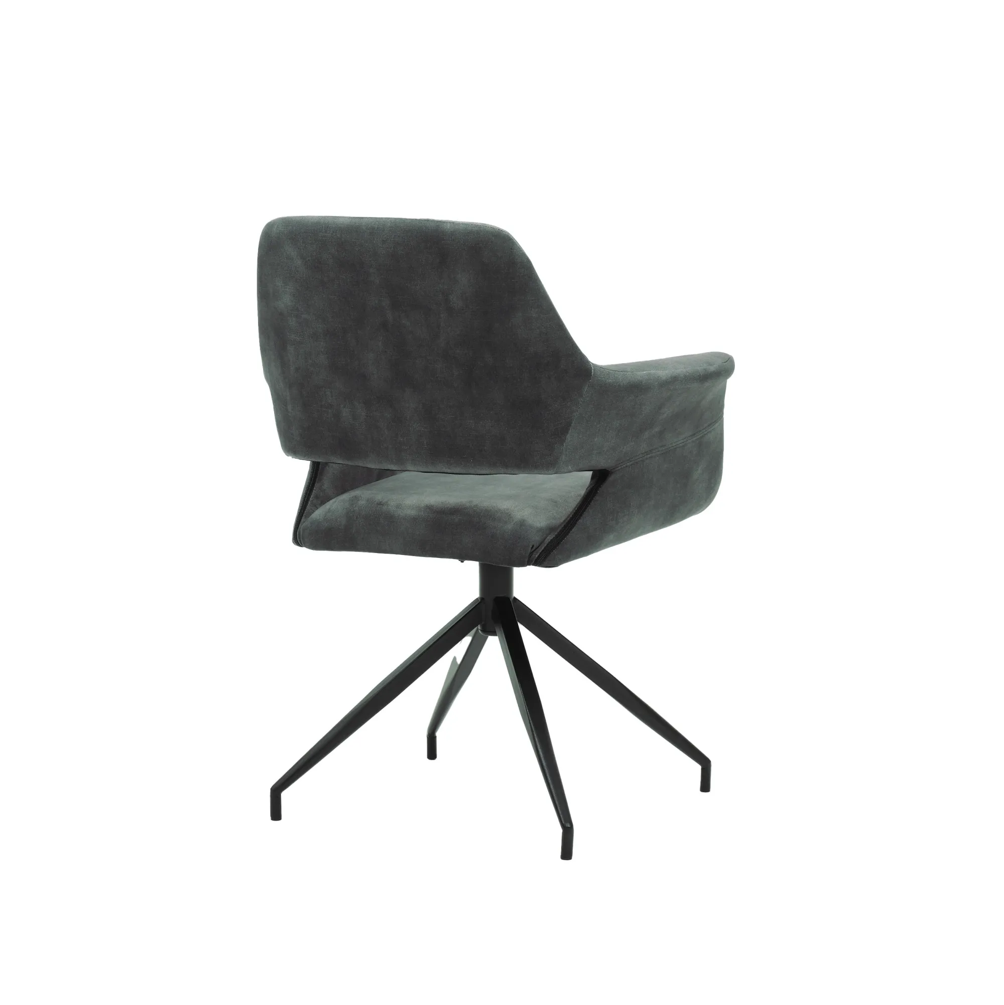 Eetkamerstoelen^Huisenthuis Armstoel Vivian Hunter Velours – Set van 2 Groen