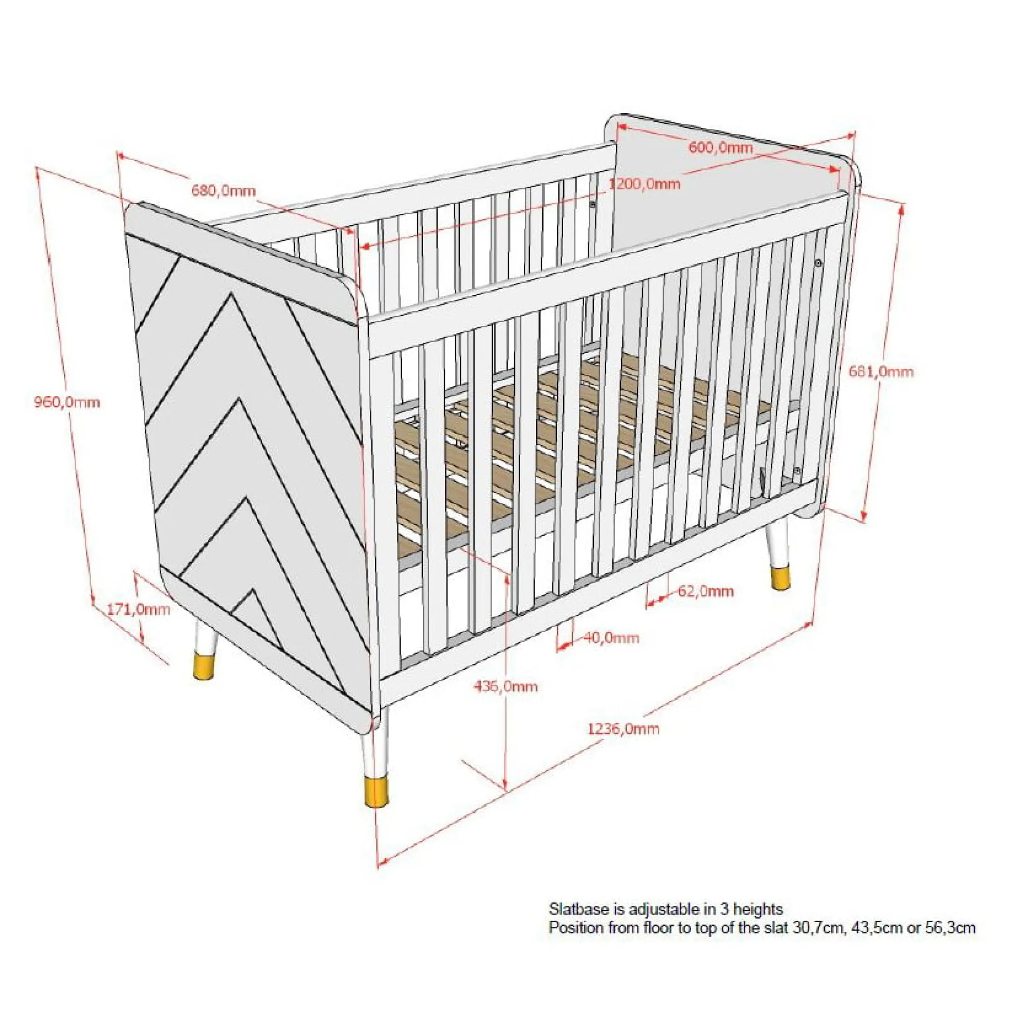 Babyledikanten^Huisenthuis Babybed Eline Roze
