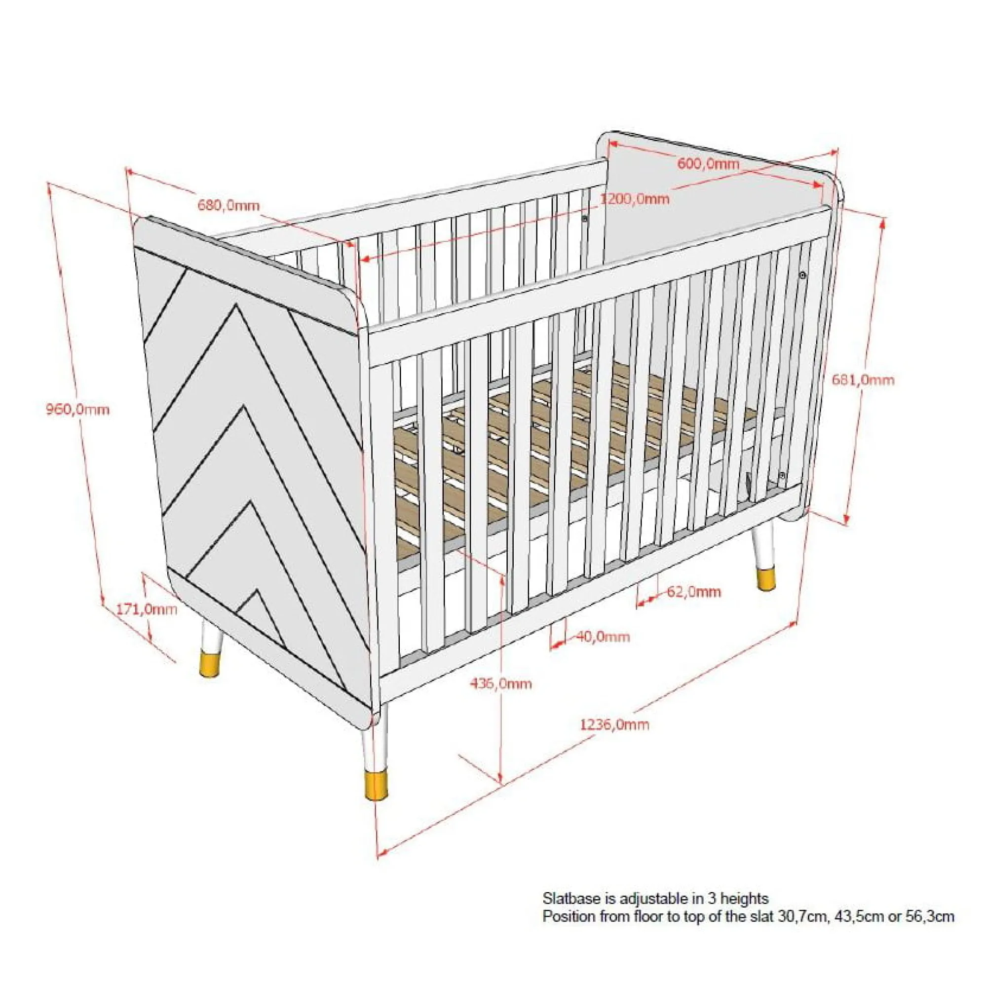 Babyledikanten^Huisenthuis Babybed Eline Wit