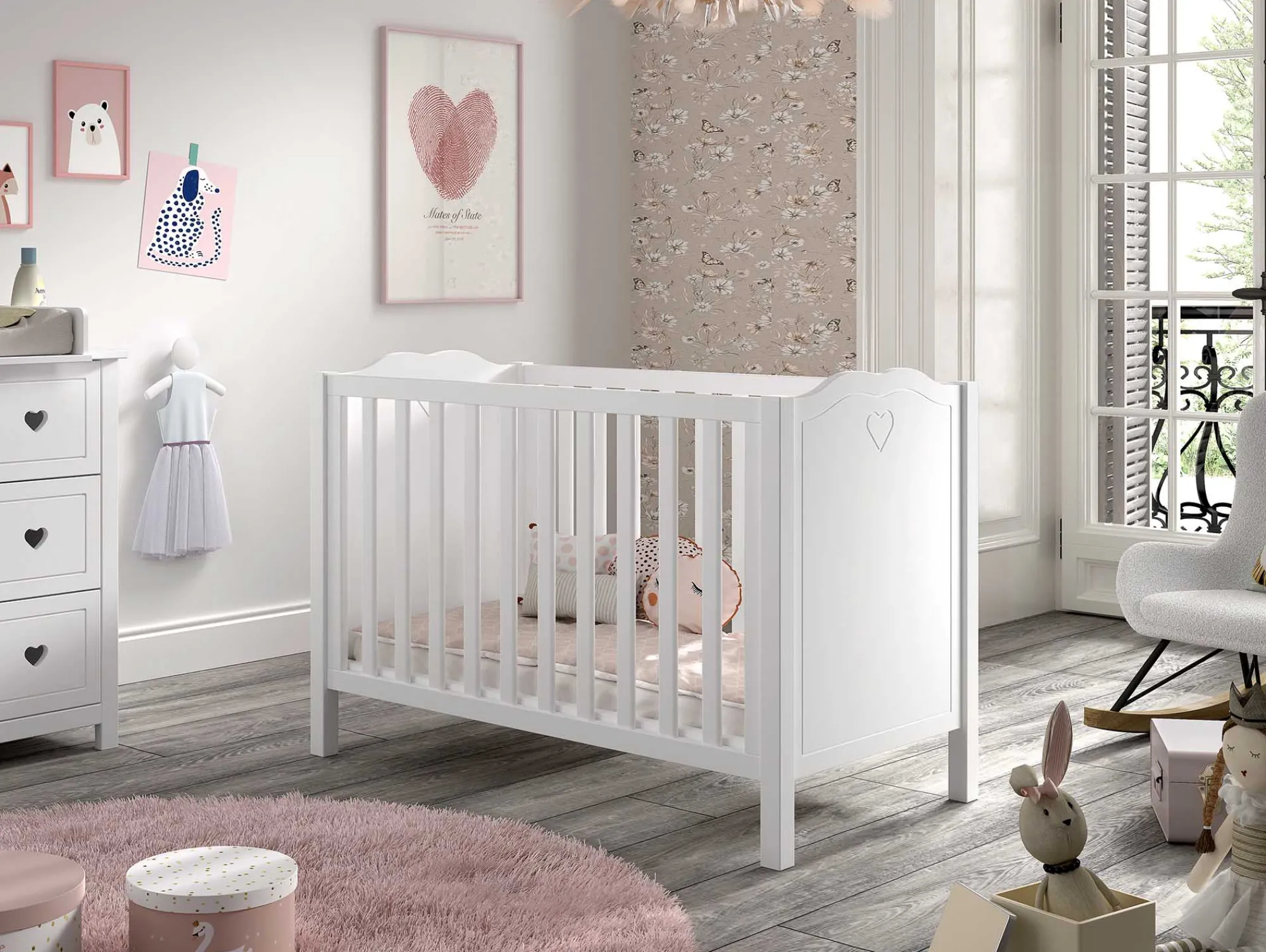 Babyledikanten^Huisenthuis Babybed Fenna Wit