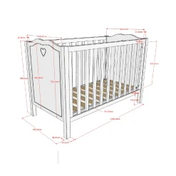 Babyledikanten^Huisenthuis Babybed Fenna Wit