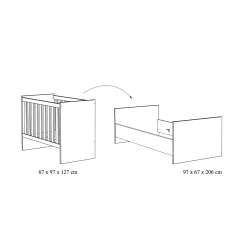 Babyledikanten^Huisenthuis Babybed Finn Wit