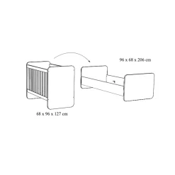 Babyledikanten^Huisenthuis Babybed Gabon Eiken