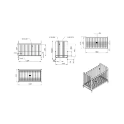 Babyledikanten^Huisenthuis Babybed Jay Zwart