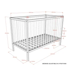 Babyledikanten^Huisenthuis Babybed Taylor Wit
