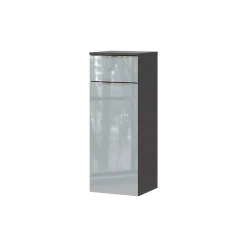 Badkamerkasten^Huisenthuis Badkamer Kolomkast Philip Grafiet-Zilver 93 cm