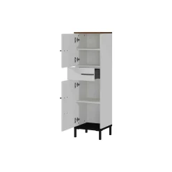 Badkamerkasten^Huisenthuis Badkamer kolomkast Serpa 123 cm Kasjmier Walnoot