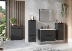 Badkamerkasten^Huisenthuis Badkamer Kolomkast Waldorf Grafiet 93 cm