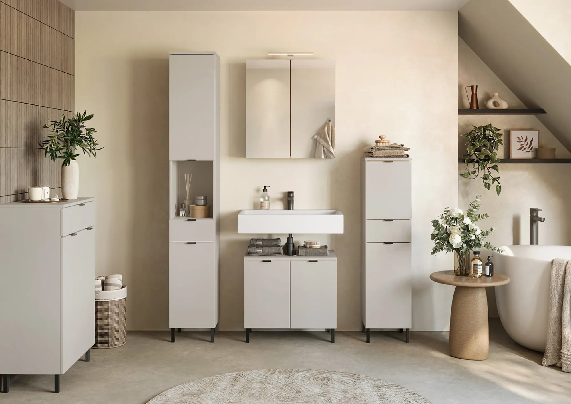 Badkamerkasten^Huisenthuis Badkamer kolomkast Zadar 190 cm Kasjmier