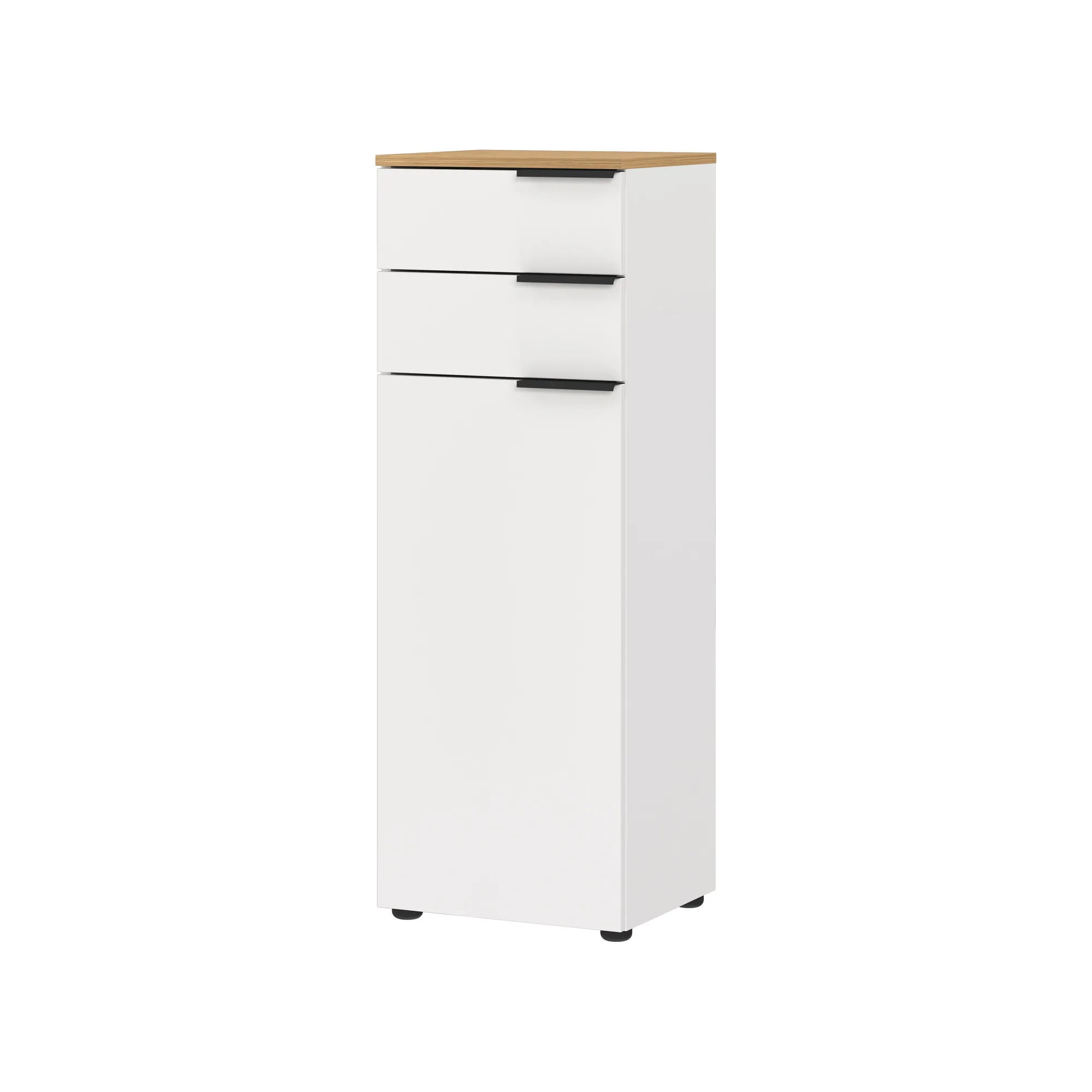 Badkamerkasten^Huisenthuis Badkamerkast Bari Wit Eiken 111 cm