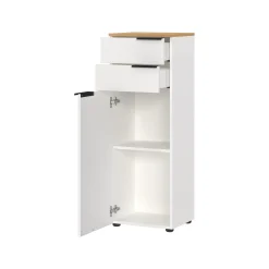 Badkamerkasten^Huisenthuis Badkamerkast Bari Wit Eiken 111 cm