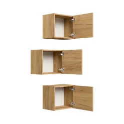 Badkamerkasten^Huisenthuis Badkamerkast Phoenix 33 cm – Set van 3 Eiken