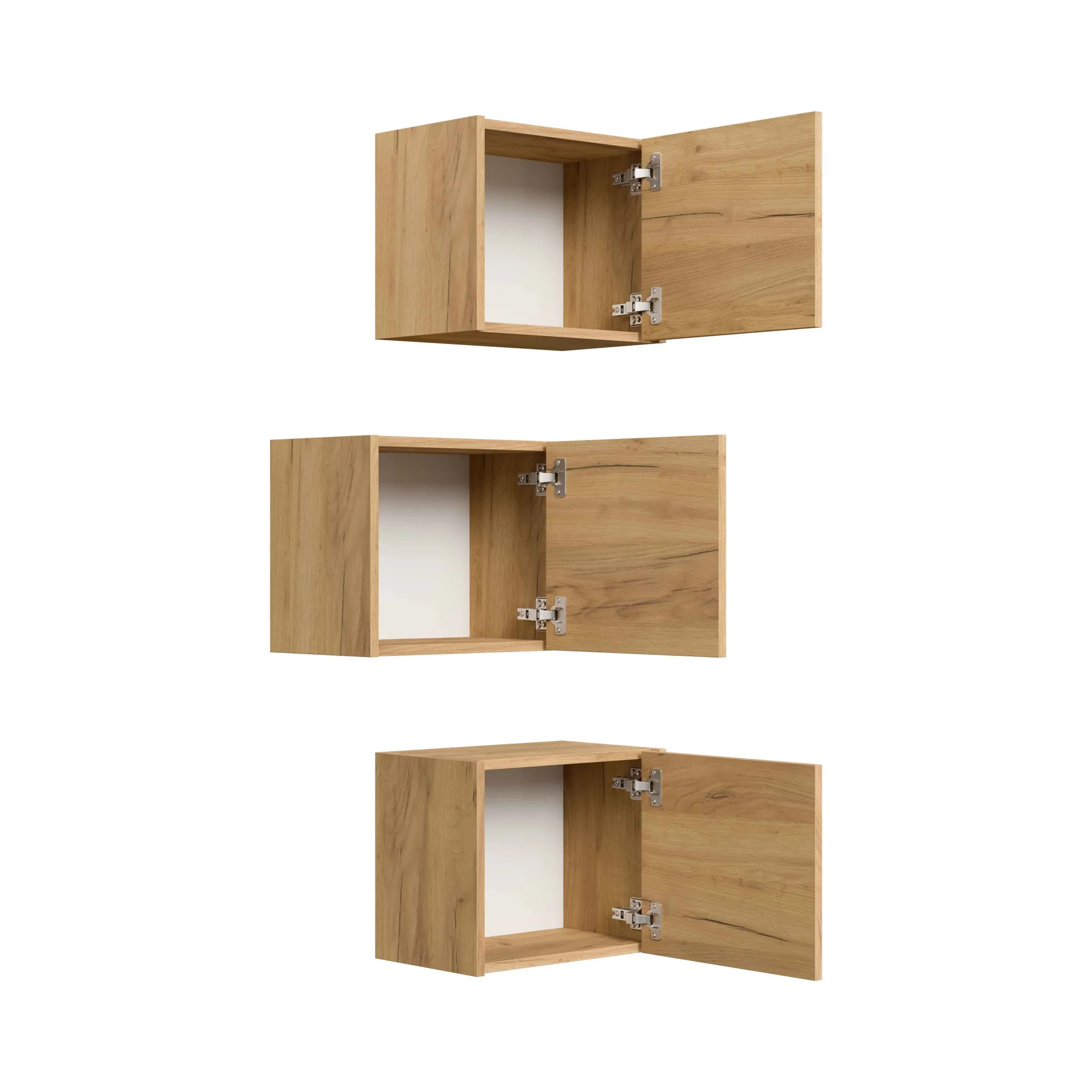 Badkamerkasten^Huisenthuis Badkamerkast Phoenix 33 cm – Set van 3 Eiken