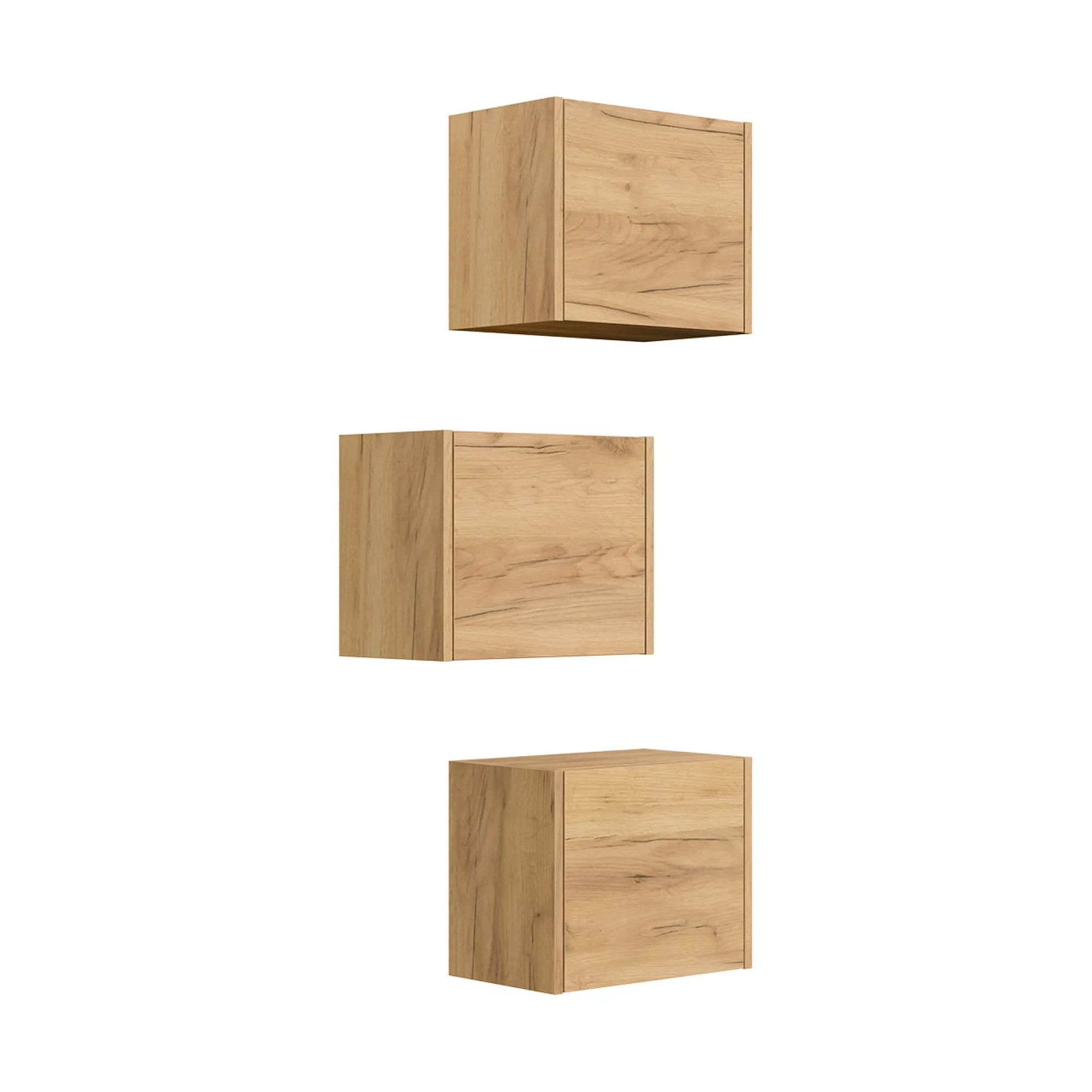Badkamerkasten^Huisenthuis Badkamerkast Phoenix 33 cm – Set van 3 Eiken