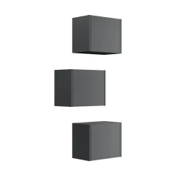 Badkamerkasten^Huisenthuis Badkamerkast Phoenix 33 cm – Set van 3 Grafiet