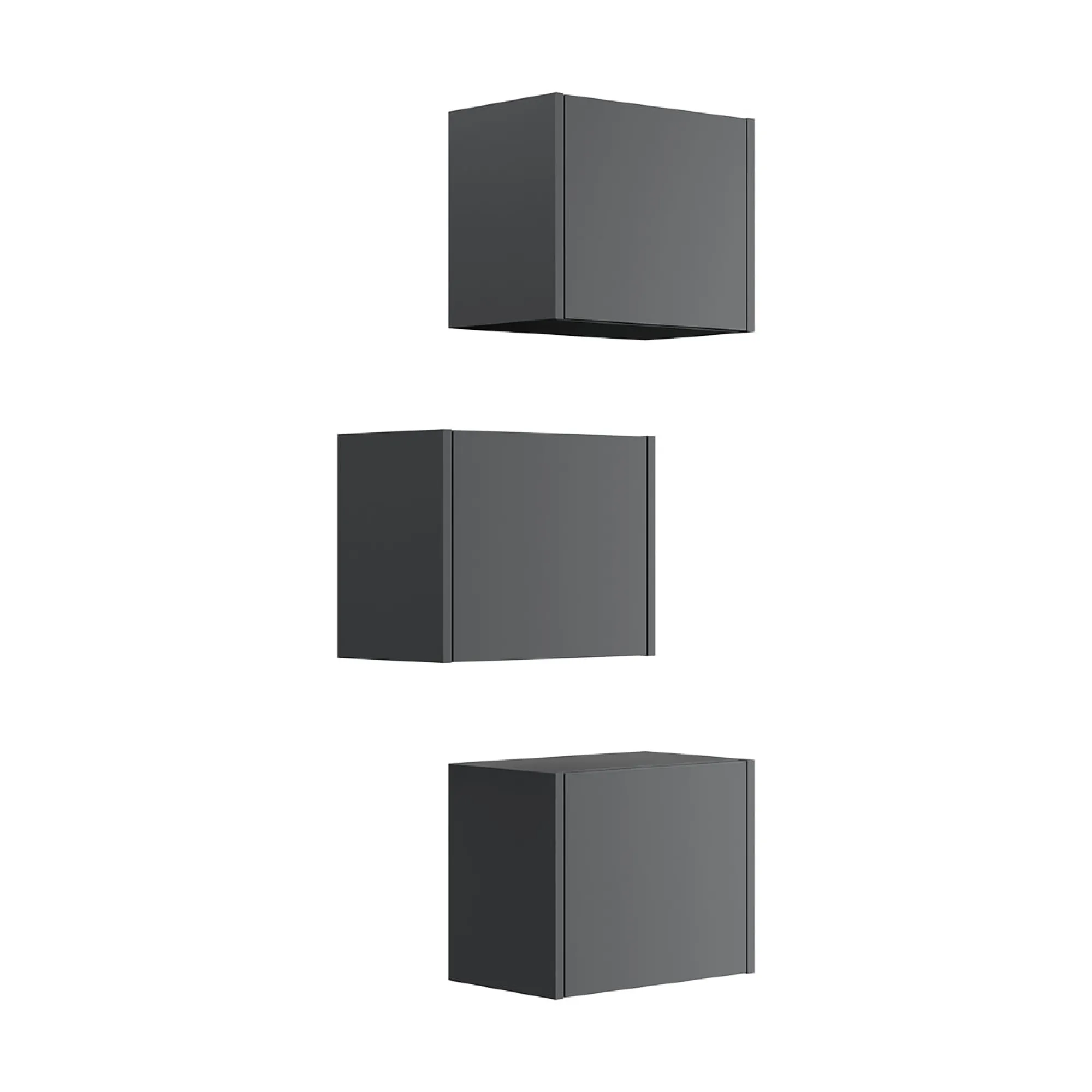Badkamerkasten^Huisenthuis Badkamerkast Phoenix 33 cm – Set van 3 Grafiet