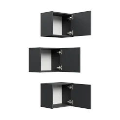 Badkamerkasten^Huisenthuis Badkamerkast Phoenix 33 cm – Set van 3 Grafiet