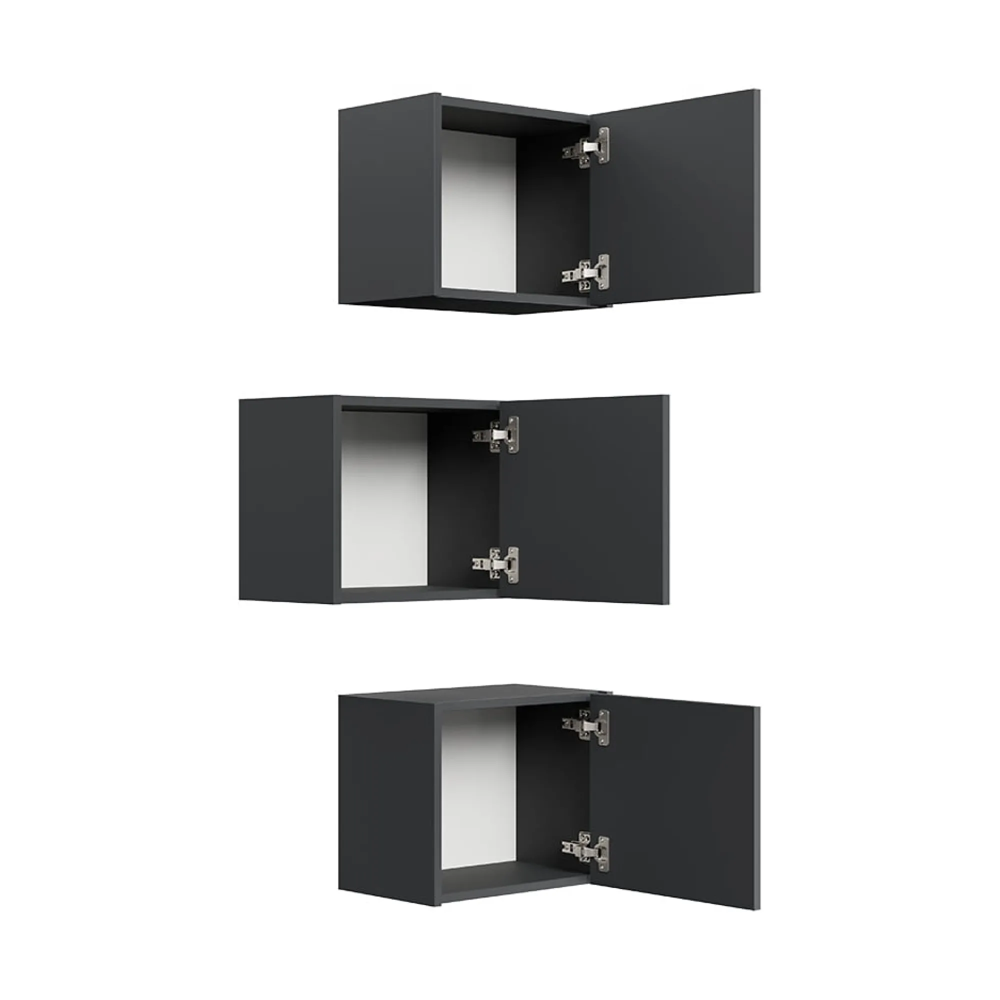 Badkamerkasten^Huisenthuis Badkamerkast Phoenix 33 cm – Set van 3 Grafiet
