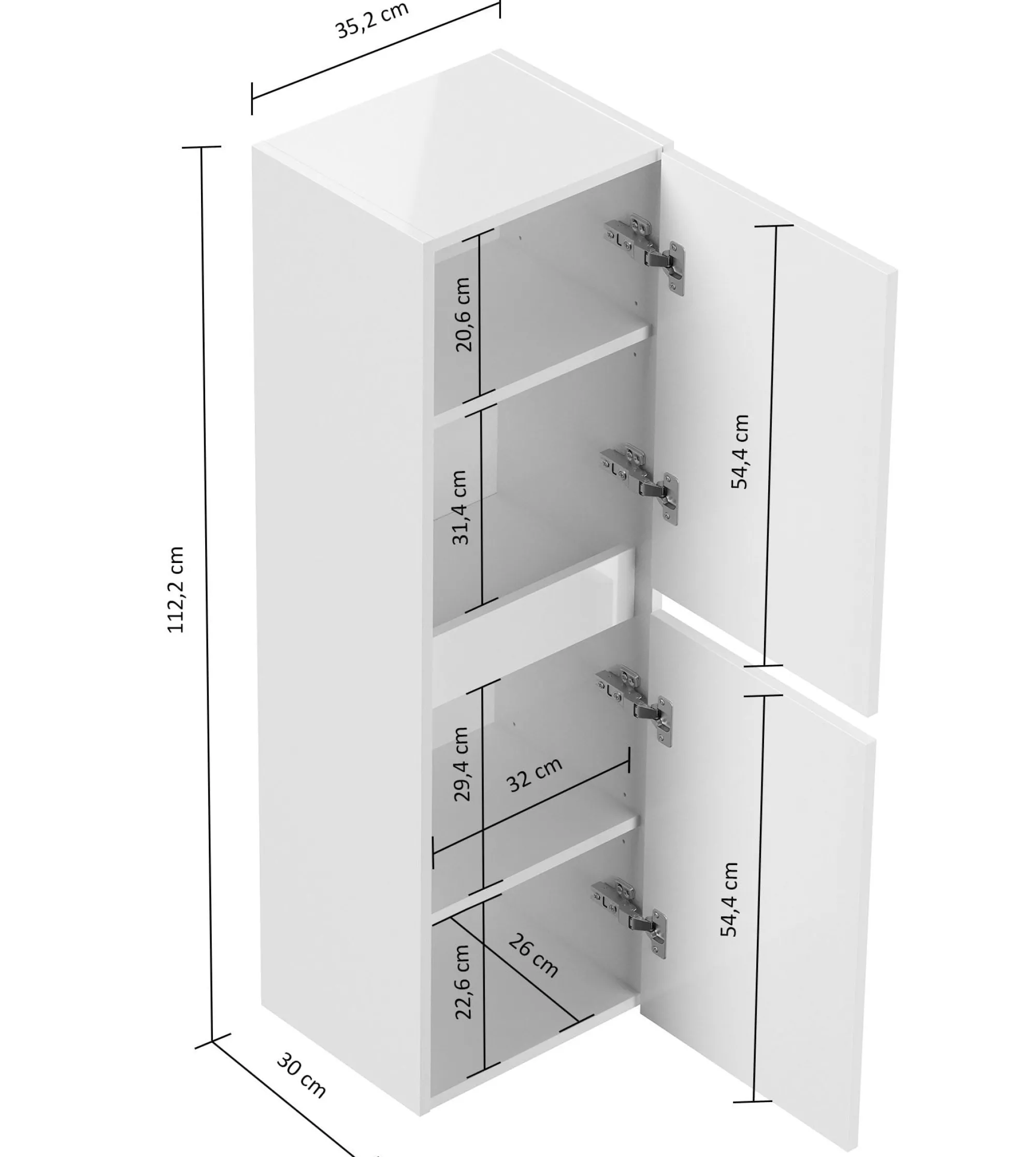 Badkamerkasten^Huisenthuis Badkamerkast Phoenix 112 cm Grafiet