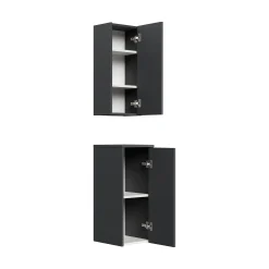 Badkamerkasten^Huisenthuis Badkamerkast Phoenix 71 cm – Set van 2 Grafiet