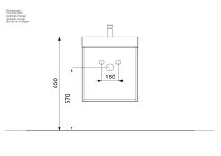 Wastafelkasten^Huisenthuis Badmeubel Annecy 50 cm Eiken