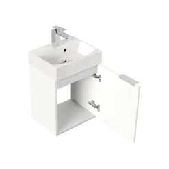 Wastafelkasten^Huisenthuis Badmeubel Annecy Hoogglans 40 cm Wit