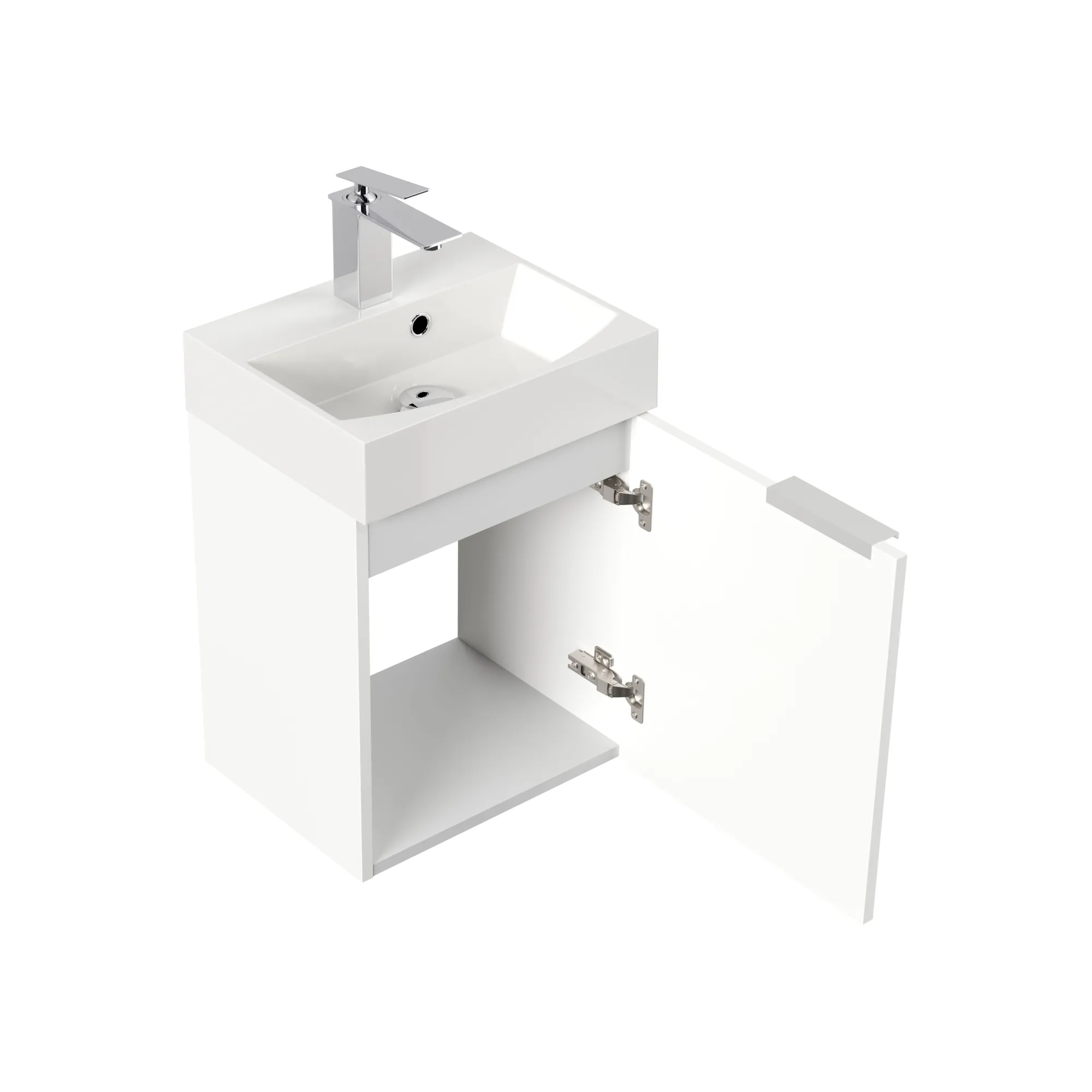 Wastafelkasten^Huisenthuis Badmeubel Annecy Hoogglans 40 cm Wit