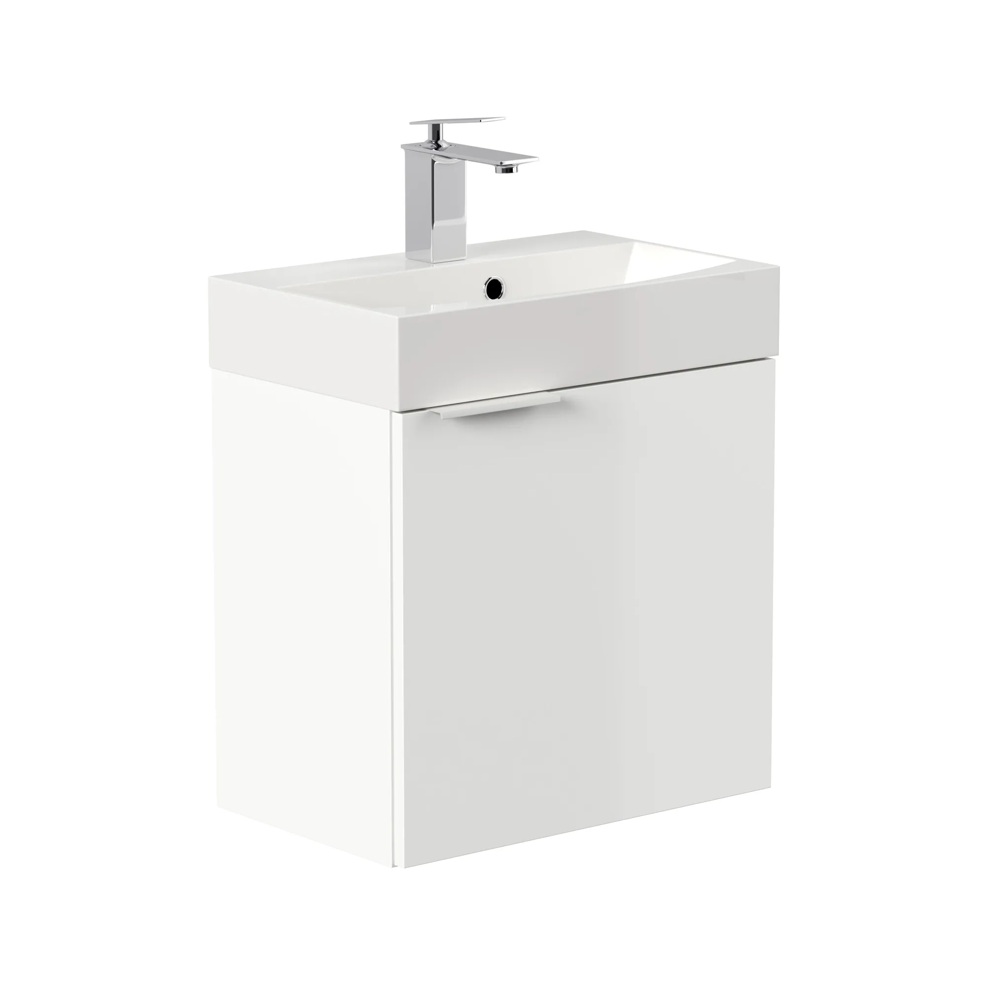 Wastafelkasten^Huisenthuis Badmeubel Annecy Hoogglans 50 cm Wit