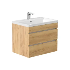 Wastafelkasten^Huisenthuis Badmeubel Atlanta 70 cm Eiken