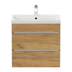Wastafelkasten^Huisenthuis Badmeubel Atlanta 60 cm Eiken