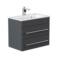 Wastafelkasten^Huisenthuis Badmeubel Austin 60 cm Grafiet