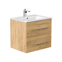 Wastafelkasten^Huisenthuis Badmeubel Bilbao 60 cm Eiken