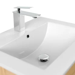 Wastafelkasten^Huisenthuis Badmeubel Bilbao 60 cm Eiken